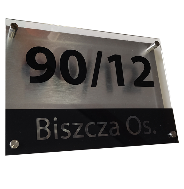 Tabliczka adresowa pleksi dibond PLDIB3d WZ1